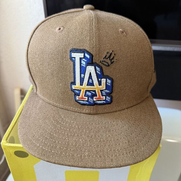 Los Angeles Dodgers Logo Scribble New Era Fitted Hat Cap Size 7 1/4 MLB Basebal - Picture 1 of 8
